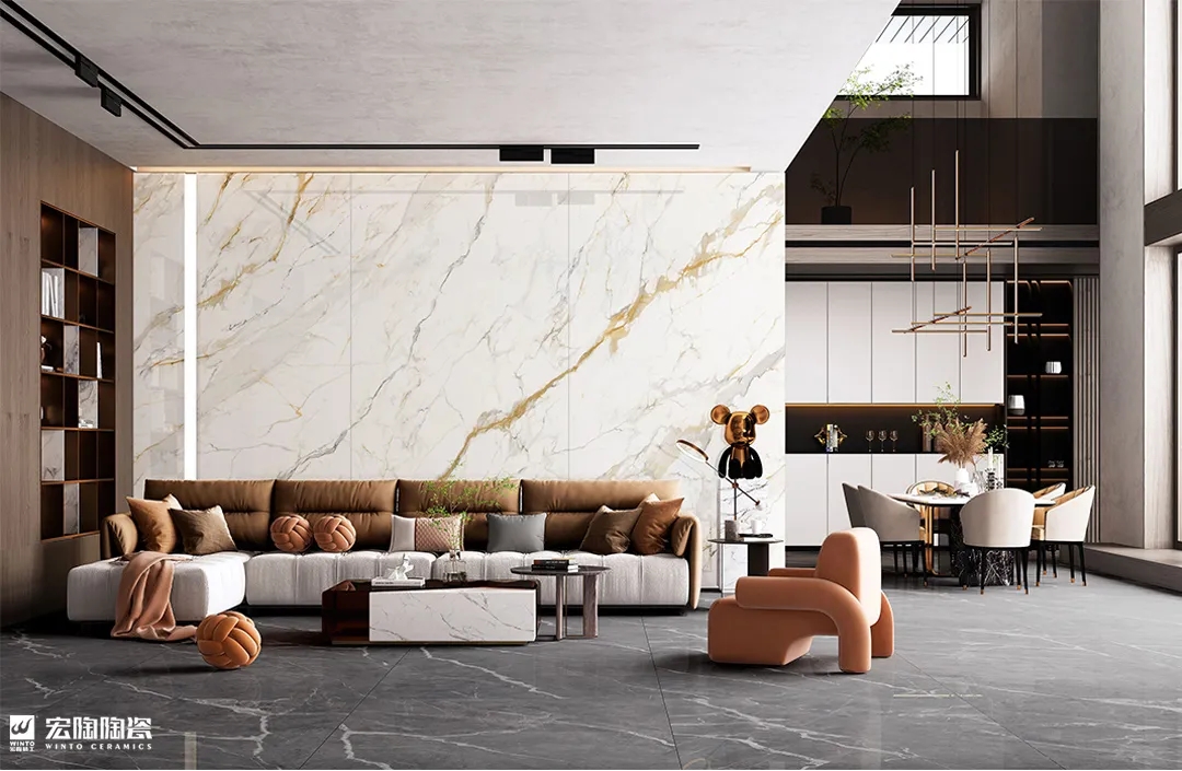 GA黄金甲9-TPG2412A036ABC瓷砖1200×2400×9mm轻奢极简装修效果图