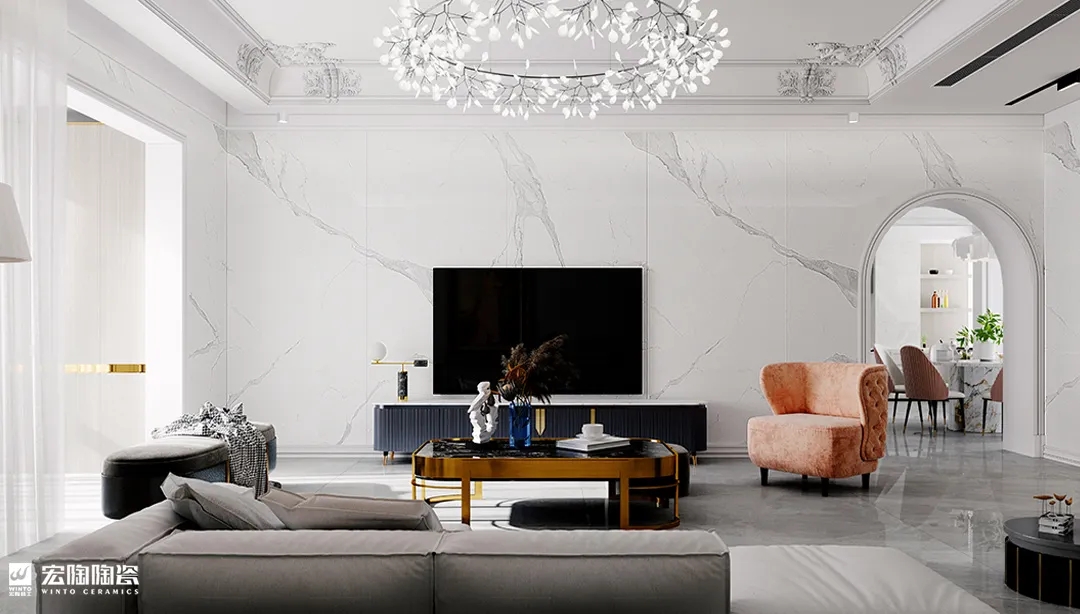 GA黄金甲东方白+皇家一号9-TPG2712A021ABC 瓷砖地砖1200×2700×9mm效果图