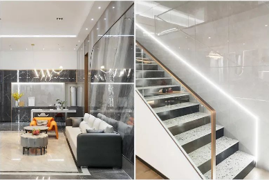 GA黄金甲质感砖店面一角