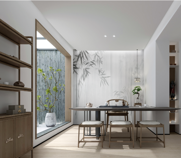 GA黄金甲质感砖茶楼装修效果图